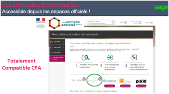 Intégration du bulletin de paie sur le CPA avec Sage et People Doc
